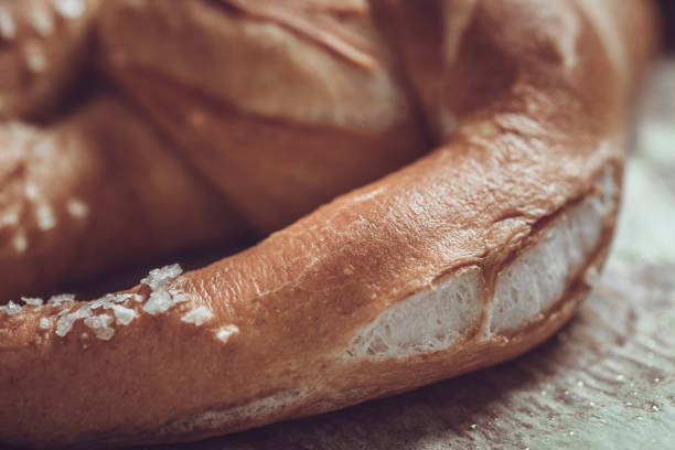Fresh Rustic Pretzels From the Oven on Baking Sheet