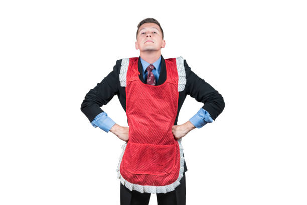 istock Businessman in an apron 981010046