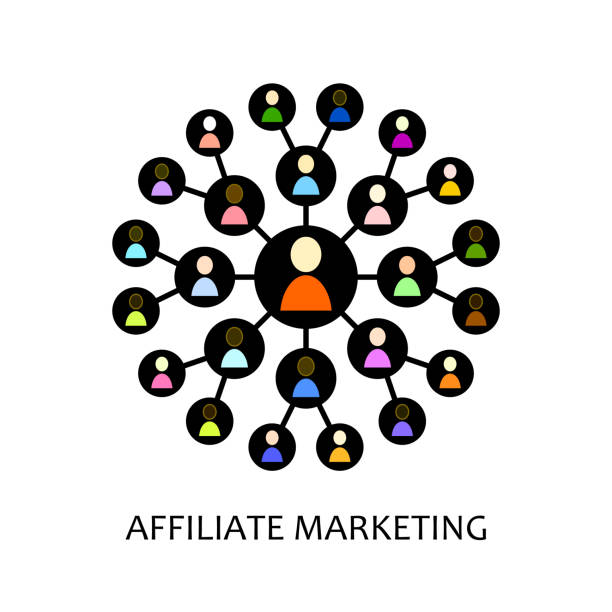 제휴 마케팅 아이콘 - affiliate marketing stock illustrations