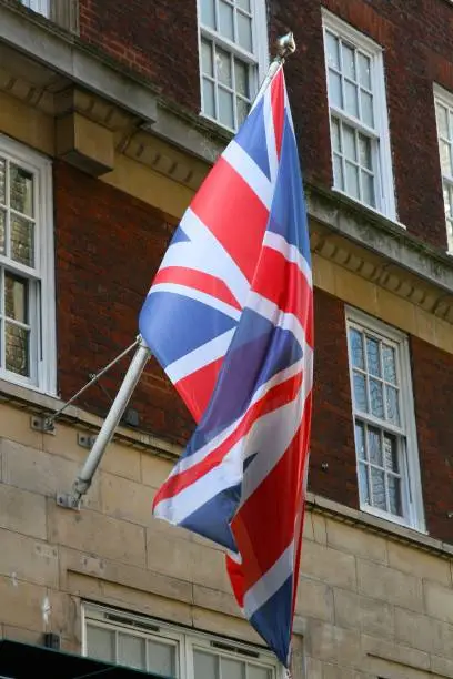 British oriflamme in the streets of London