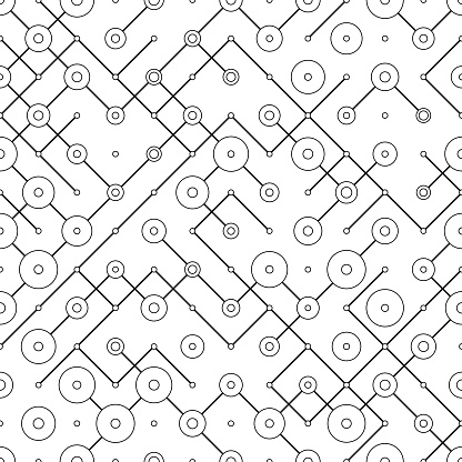 Line Pattern In Circle Vector Seamless Circle And Line Pattern Stock Illustration - Download Image ...