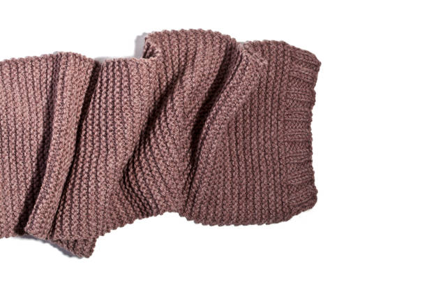 istock knitted brown scarf 981050440