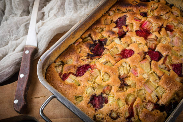 istock Rhubarb cake from the oven. 981051208