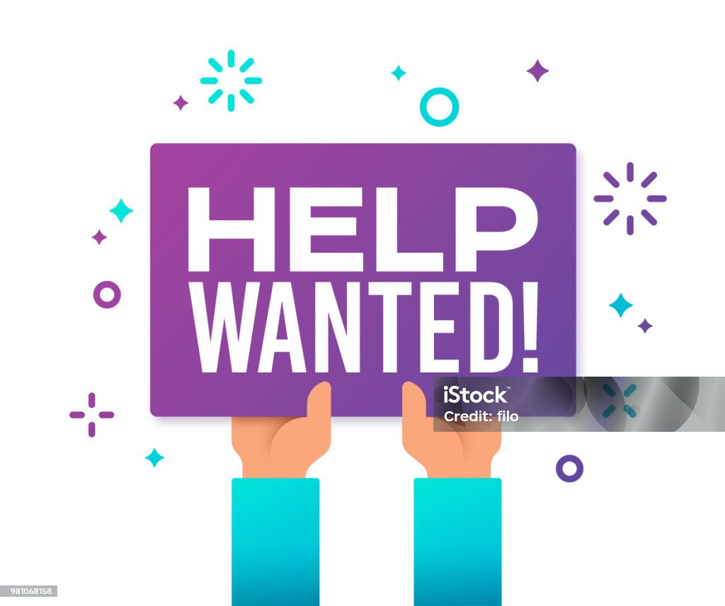Vector Help Wanted Sign Shadow Help Wanted Sign Stock Illustration - Download Image Now - Help Wanted ...