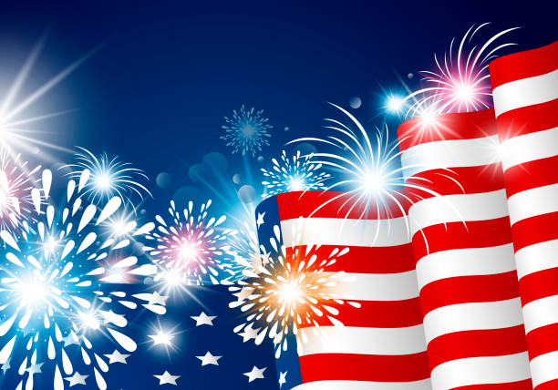 istock USA 4th july independence day design of american flag with fireworks vector illustration 981080516