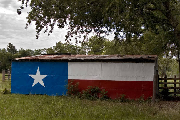 istock Texas Flag Shed on a Farm 981119590