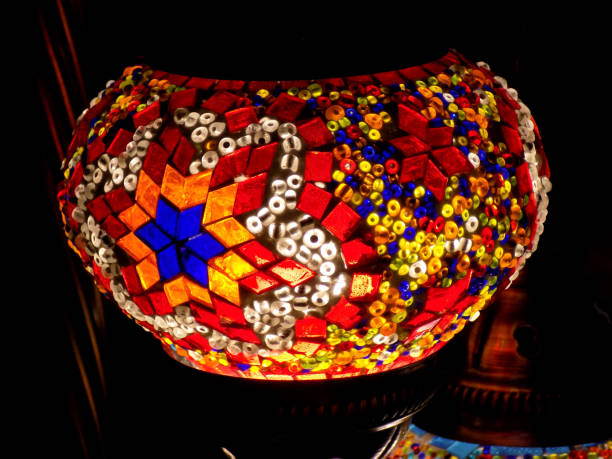istock Colorful chandelier shining in the dark 981126184
