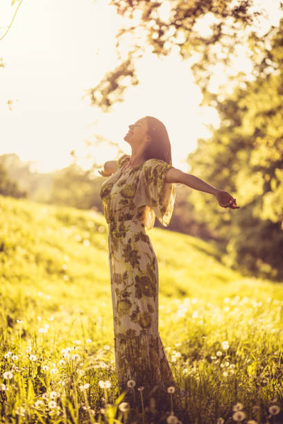 istock Time to relax in nature. Spring season. 981139344