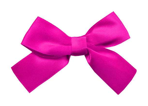 istock Pink satin gift bow. Ribbon. Isolated on white 981145016
