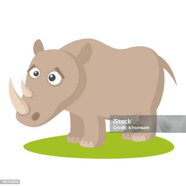 Animaux Sauvages Vecteur De La Faune De Rhino Vecteurs libres de droits et plus d'images vectorielles de Rhinocéros - Rhinocéros, Mignon, Afrique