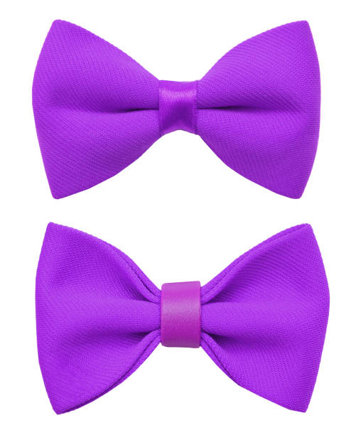 istock purple bow tie isolated on the white 981145838