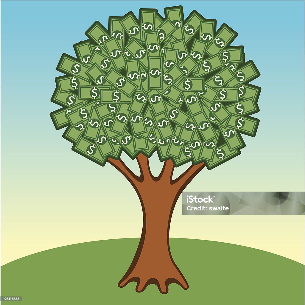 Árbol del dinero - arte vectorial de Acuerdo libre de derechos