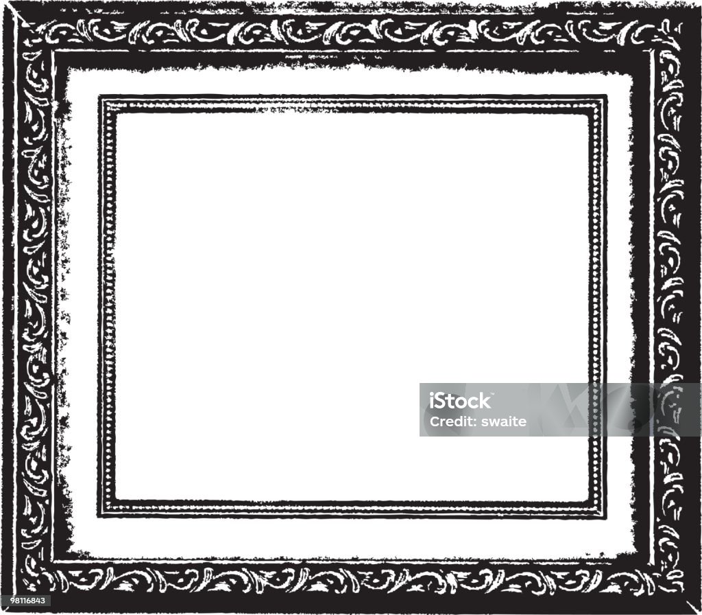 Cornice per foto - arte vettoriale royalty-free di Bianco e nero