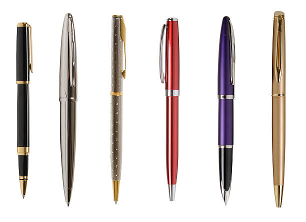 canetas para negócios de homens e mulheres - caneta esferográfica imagens e fotografias de stock