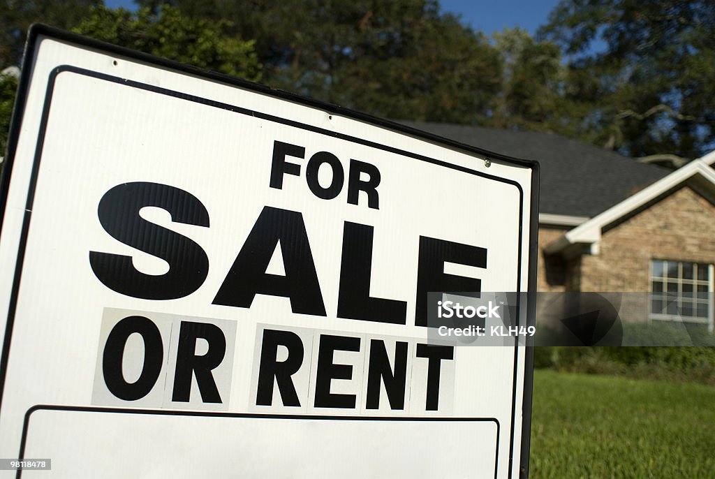 For Sale or Rent Real Estate Sign  Color Image Stock Photo
