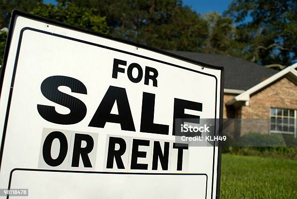 For Sale Or Rent Real Estate Sign Stock Photo - Download Image Now - Color Image, Community, For Sale