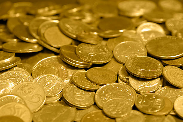 istock gold toned international coins 98118749