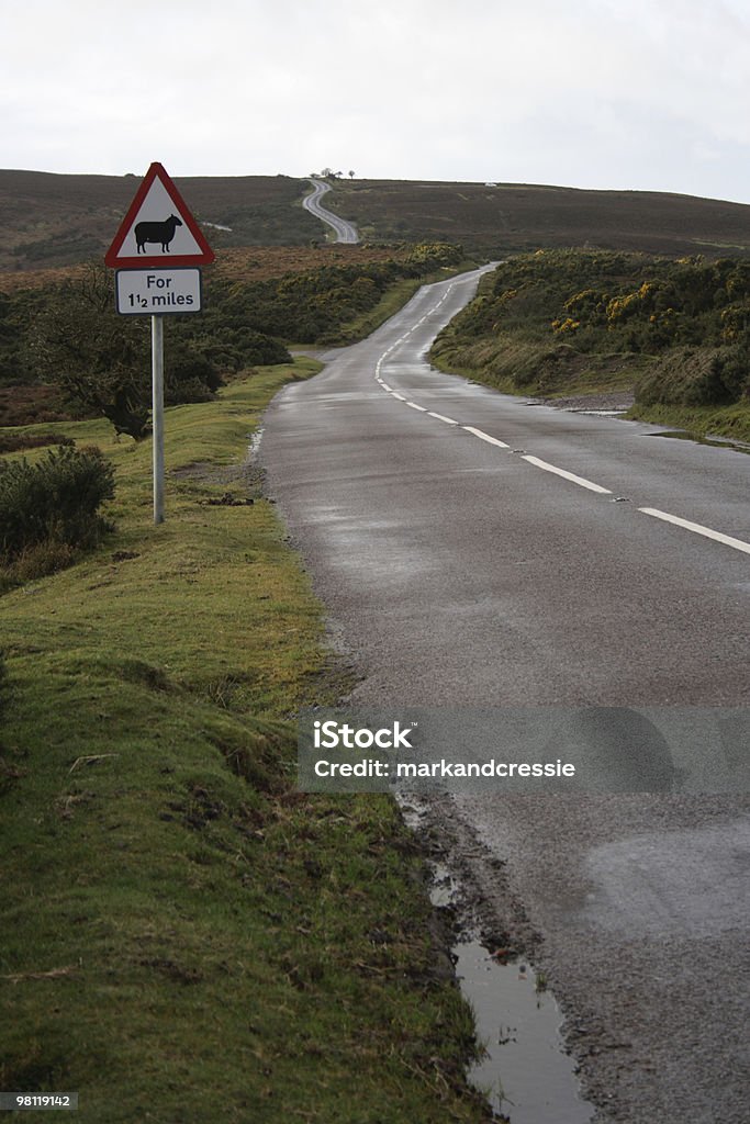 Straße durch Exmoor National Park - Lizenzfrei Anhöhe Stock-Foto