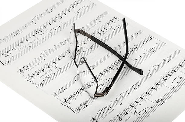 Piano notes, background.
