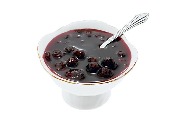 Cup with jam stock photo