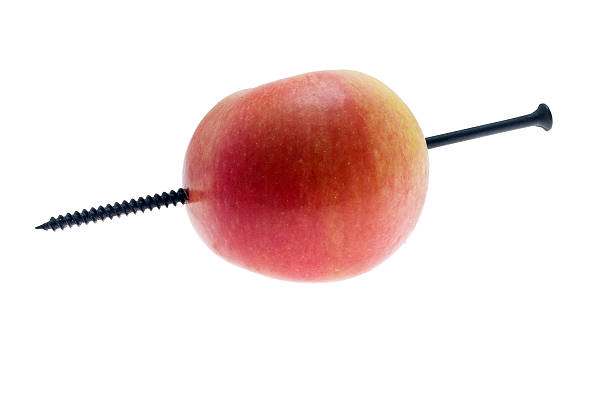 apple pierce screw stock photo