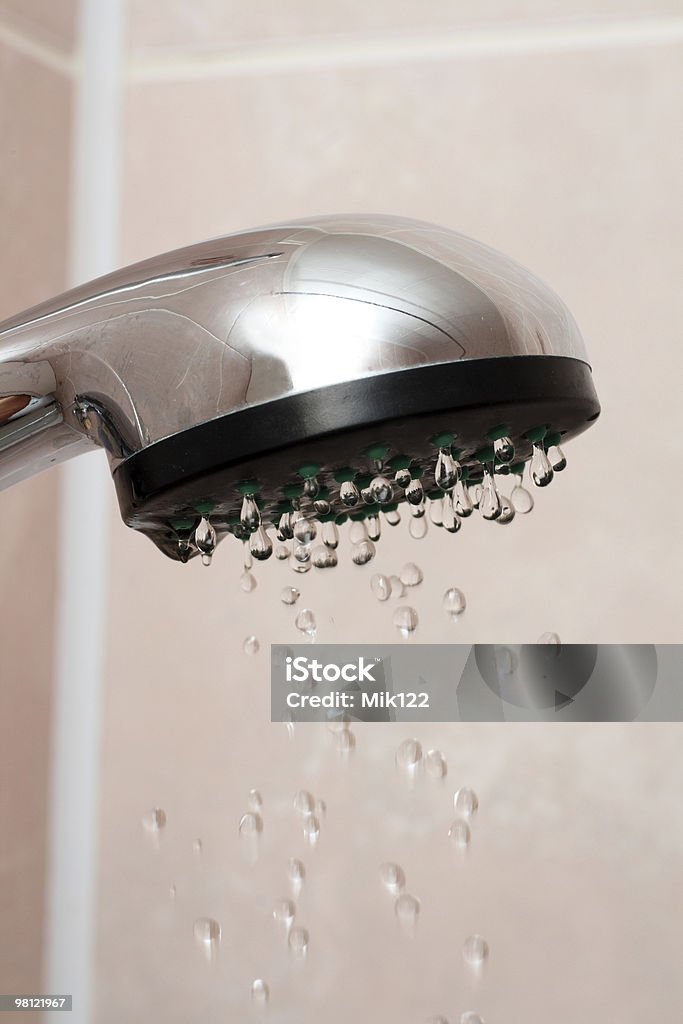 shower with dripping water  Close-up Stock Photo