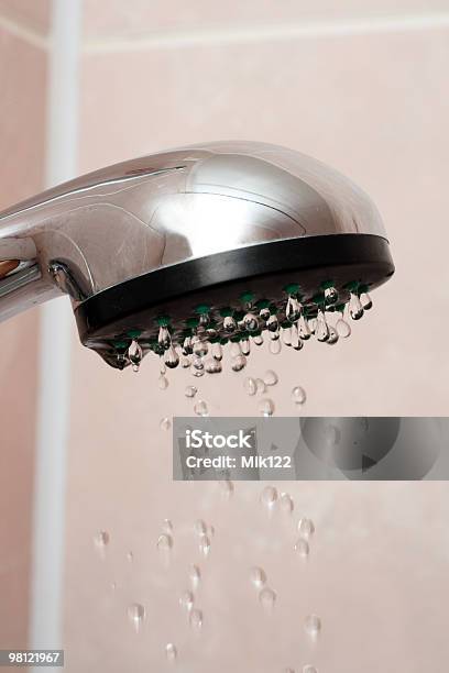 Shower With Dripping Water Stock Photo - Download Image Now - Close-up, Color Image, Domestic Bathroom