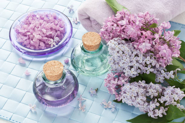 Aromatherapy essential oil stock photo