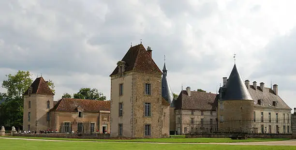 Commarin Castle (Chateau Commarin) in the Burgundy region in France. The castle and grounds are open to the public.