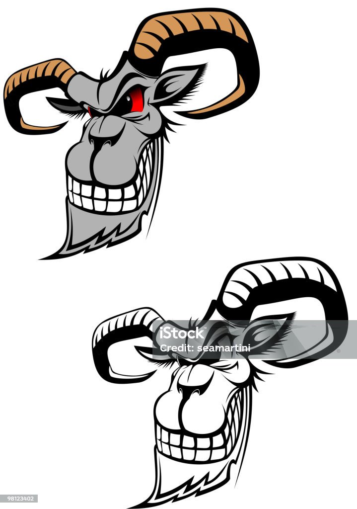 Wild ram  Animal stock vector