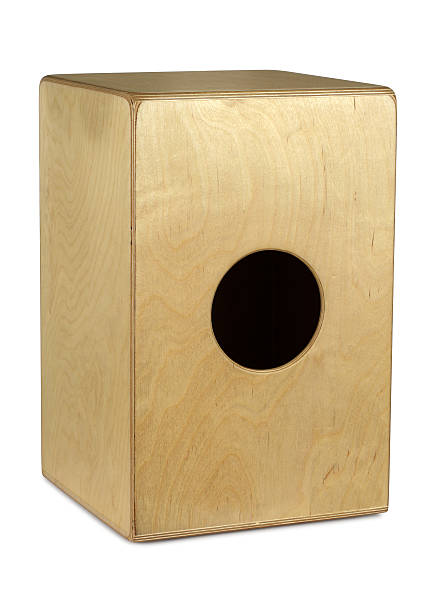 Cajon hand drum stock photo