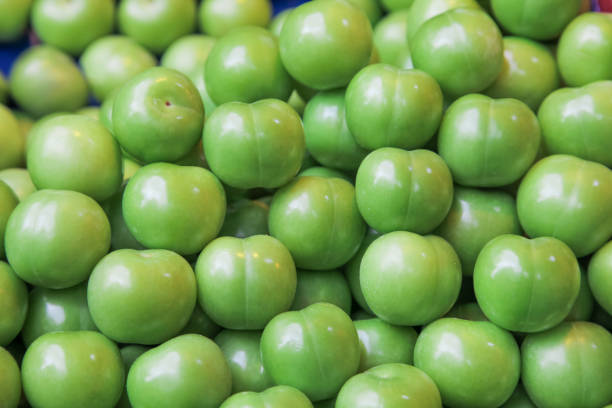Green Plums in Market