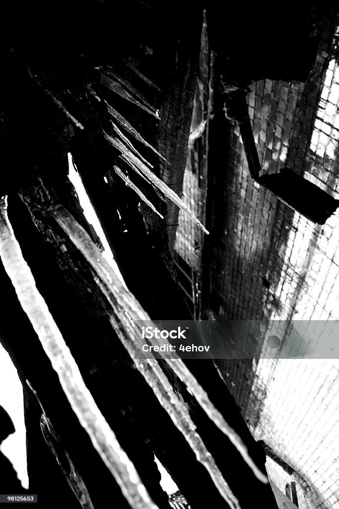 Icicles auf industriellen Hintergrund - Lizenzfrei Abstrakt Stock-Foto