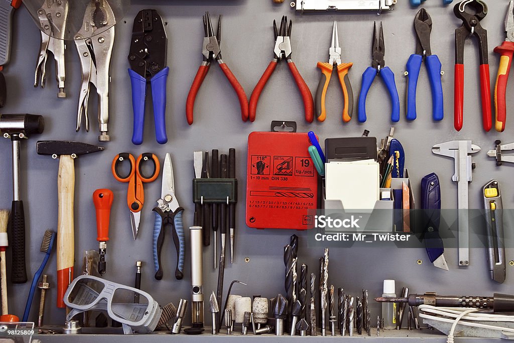 Conjunto de ferramentas - Foto de stock de Caixa de Ferramentas royalty-free