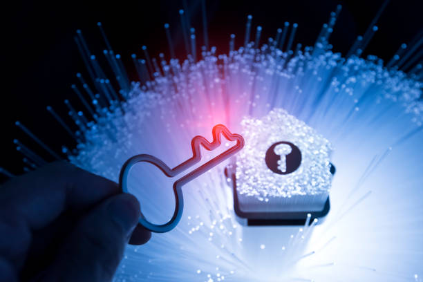 istock Smart house home technology with fiber optic connection 981287280