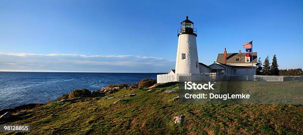Pemaquid Point Lighthouse Stock Photo - Download Image Now - Pemaquid Point Lighthouse, Atlantic Ocean, Building Exterior