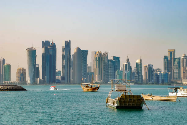 istock Doha waterfront and boats 981290758