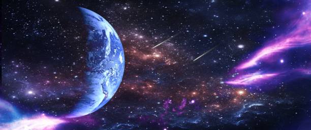 istock Planets and galaxies, science fiction wallpaper. 981291144