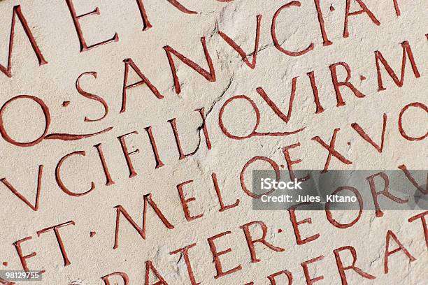 Novel Inscription Stock Photo - Download Image Now - Alphabet, Amphitheater, Ancient