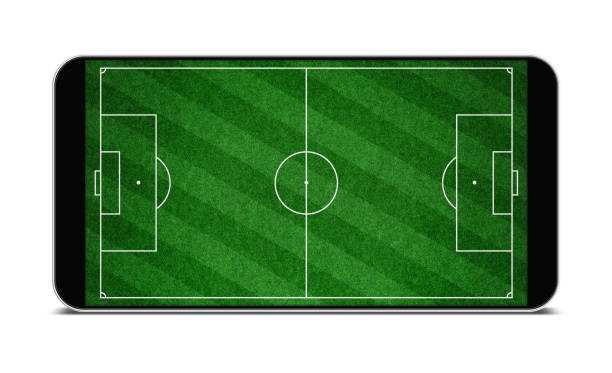 istock [Clipping path] Soccer game in smart phone isolated on white background 981298828