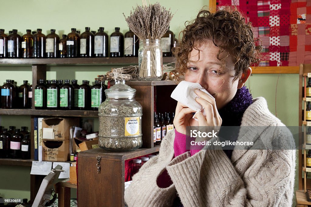 Естественное лечение в сезоном распространения гриппа - Стоковые фото Бизнес роялти-фри