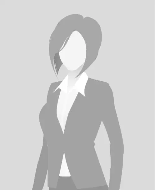 Vector illustration of Default placeholder businesswoman half-length por