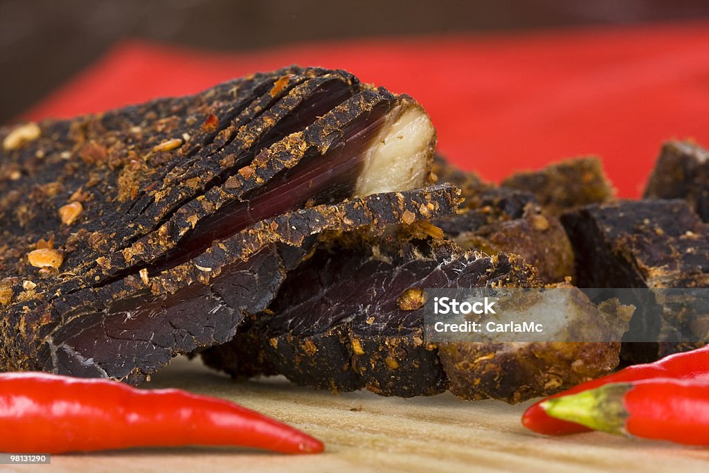 Peperoncino Biltong - Foto stock royalty-free di A forma di blocco