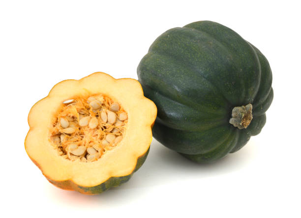 Corn squash on white background Corn squash on white background acorn squash stock pictures, royalty-free photos & images