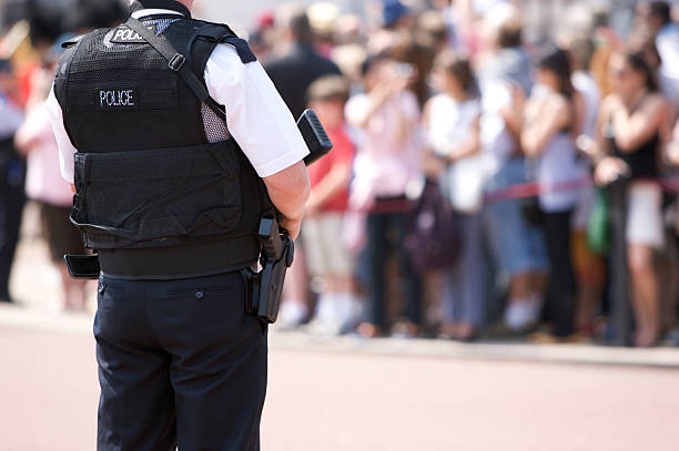 uzbrojone policjant poza pałac buckingham - civil servant zdjęcia i obrazy z banku zdjęć