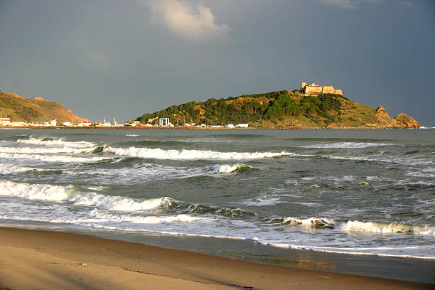 The Mediterranean at Tabarka, Tunisia stock photo