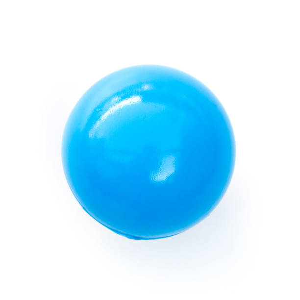 Blue ball isolated on white background.