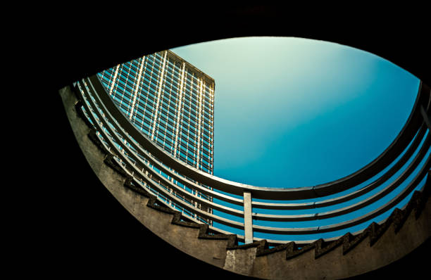 istock Modern office building detail, glass surface 981326352