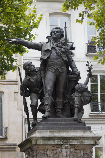 Paris - July 31, 2017: A statue of Georges Danton in central Paris.