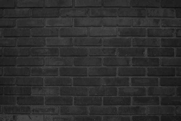 istock Black and white brick wall texture background or wallpaper abstract paint to flooring and homework. 981339226